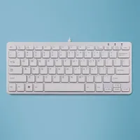 R-Go Tools R-Go Compact Tastatur, QWERTY weiß, drahtgebundenen -