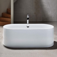 Bette Lux Oval Silhouette freistehende Badewanne 80 x 180