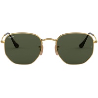Ray Ban Hexagonal Flat Lenses RB3548N 001 51-21 gold/green