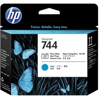 HP 744 photo schwarz/cyan