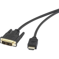 Renkforce HDMI Adapterkabel DVI-D 18+1pol. Stecker, HDMI-A Stecker 1.80
