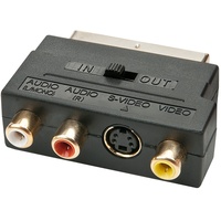LINDY Scart-Adapter, S-VHS, S-Video, CV [3x RCA mit Umschalter