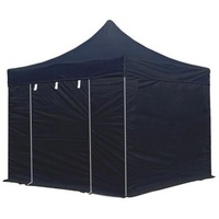 TOOLPORT Faltpavillon 3 x 3 m inkl. Seitenteile schwarz