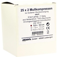 Medenta MULLKOMPRESSEN 5x5cm steril 8-fach 8141000