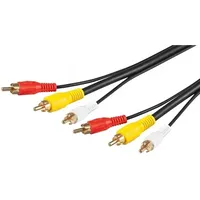 Goobay Audio-Video-Kabel  3x Cinch-Stecker > 3x Cinch-Stecker 15m (50342) 