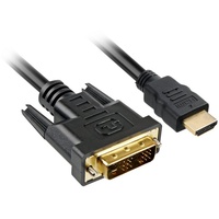Sharkoon Videokabel HDMI Stecker - DVI-D Stecker 19-polig schwarz