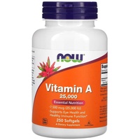 NOW Foods Vitamin A 25,000 IU Softgels 250 St.