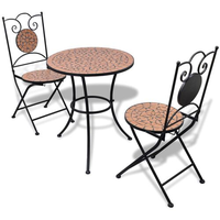 VidaXL Bistroset 3-tlg. terracotta
