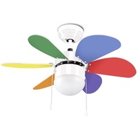 LEDS-C4 Boracay 76,2 cm Deckenventilator weiß/multicolor