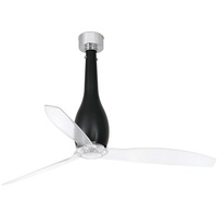 FARO Eterfan 128 cm Deckenventilator matt schwarz/transparent