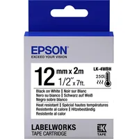 Epson LK-4WBH schwarz auf weiß 12mm x 2m hitzebeständig