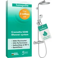 Hansgrohe Crometta S Showerpipe 240 1jet EcoSmart mit Thermostat