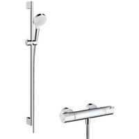 Hansgrohe Crometta Vario mit Ecostat 1001 CL Thermostat weiß/chrom