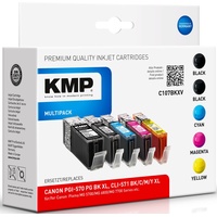 KMP C107BKXV kompatibel zu Canon PGI-570XL schwarz + CLI-571XL