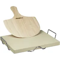 Relaxdays Pizzastein Set 3 cm