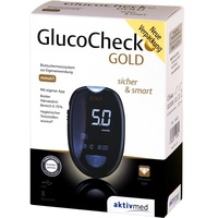 Aktivmed GlucoCheck GOLD Blutzuckermessgerät Set mmol/l
