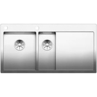 Blanco Claron 6 S-IF links Edelstahl + Excenterbetätigung +