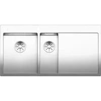 Blanco Claron 6 S-IF links Edelstahl + Excenterbetätigung +