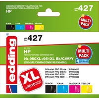 Edding kompatibel zu HP 950XL schwarz + 951XL CMY