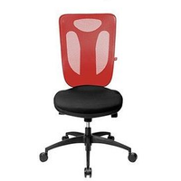 TOPSTAR Net Pro 100 ohne Armlehnen schwarz/rot