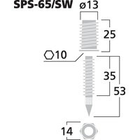 Monacor SPS-65/SW Lautsprecher-Spikes