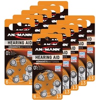 Ansmann Hörgerätebatterien 13 orange Testsieger 60 Stück - Zink