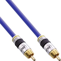 InLine Video- /Audiokabel digital PREMIUM vergoldete Stecker 1x Cinch-Stecker/Stecker