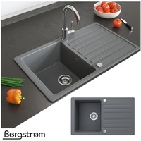 Bergström Granitspüle 76 x 46 cm grau