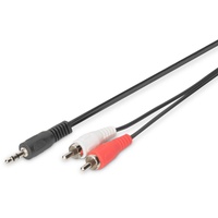 Digitus AK-510300-025-S Klinke / Cinch Audio Anschlusskabel [1x Klinkenstecker