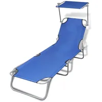 VidaXL Sonnenliege 189 x 58 x 27 cm blau