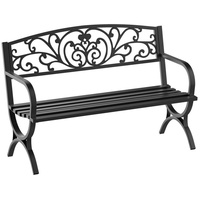 Outsunny Gartenbank 127 x 60 x 85 cm schwarz