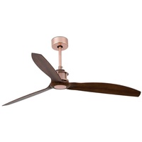 FARO Just Fan 128 cm Deckenventilator kupfer/walnuss inkl. Fernbedienung